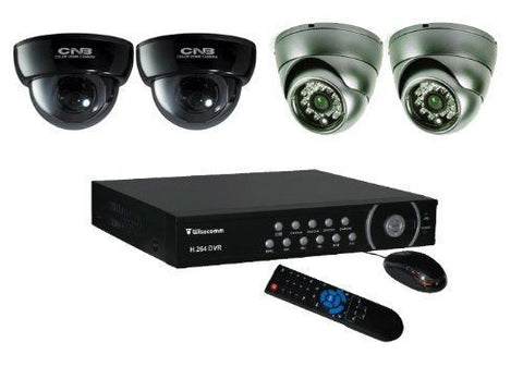 CCTV Camera Package, Clover 4ch DVR 1TB HDD, 4 Dome Cameras - smart security club
