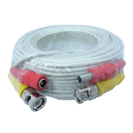 30ft pre-made video/power cable & BNC female coupler - smart security club
 - 1